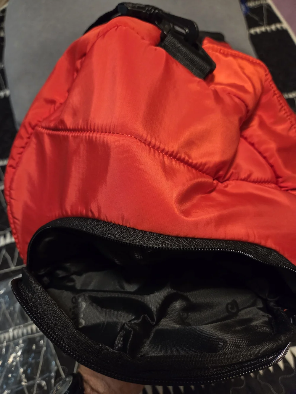 Cookies Red Quilted Duffel Bag for Men